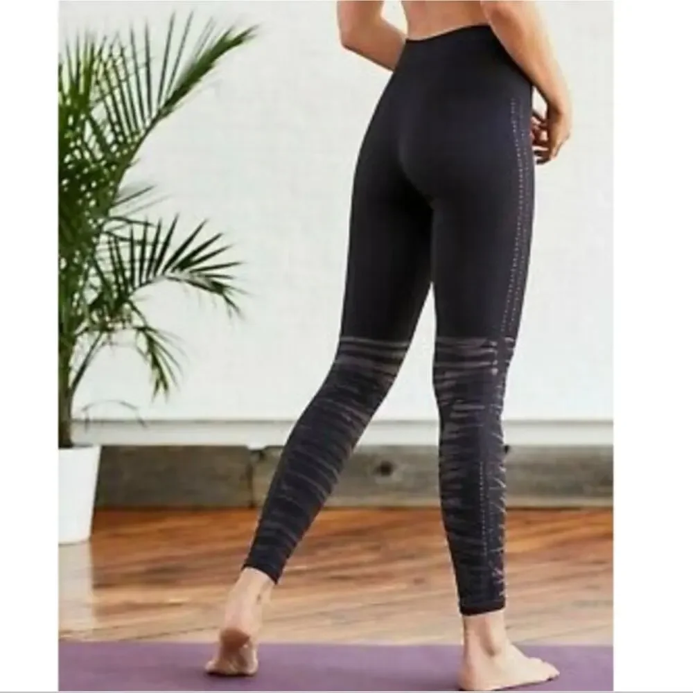Free People Movement Mid Rise Barley There Washed Striped Yoga Legging NWOT